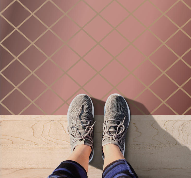 Eleganten diamantni vzorec sodobne vinilne preproge - TenStickers