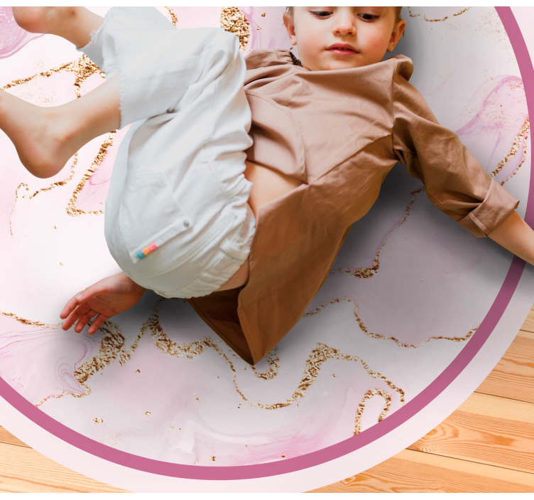 Eleganten roza vrtinec Marmorna vinilna preproga - TenStickers