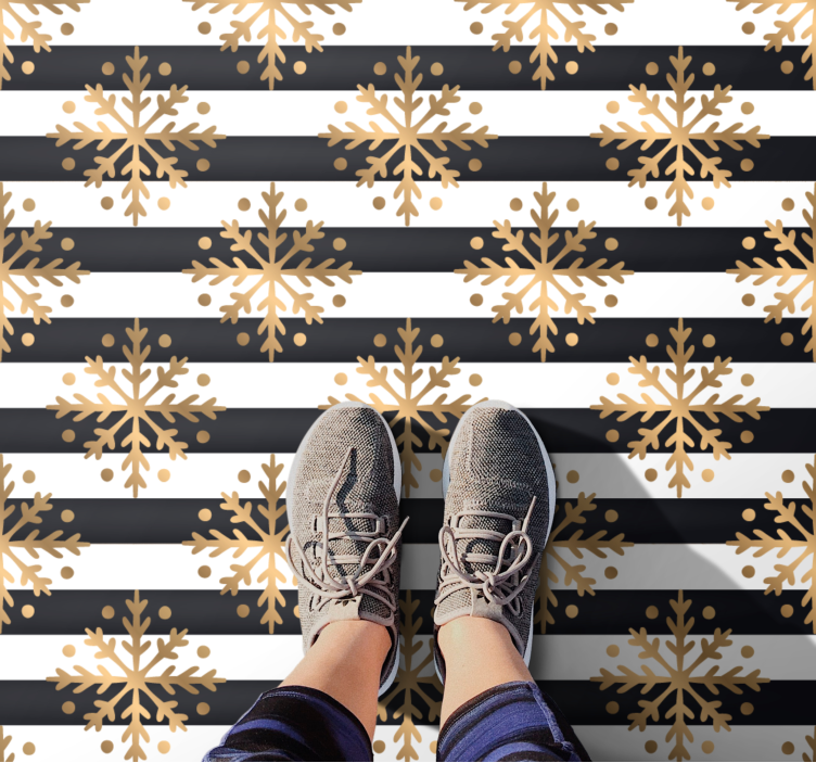 Eleganten vzorec snežinke Božična vinilna preproga - TenStickers