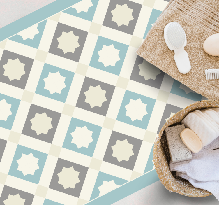 Elegant star motif vinilna talna obloga ploščice - TenStickers