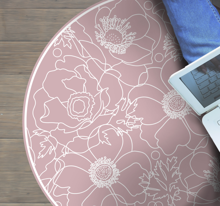 Elegantna roza slikarska tekstura preproga - TenStickers