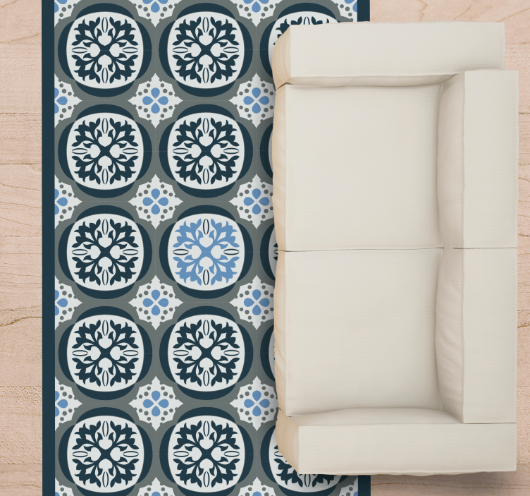 Elegant floral tiles vinilna talna obloga - TenStickers