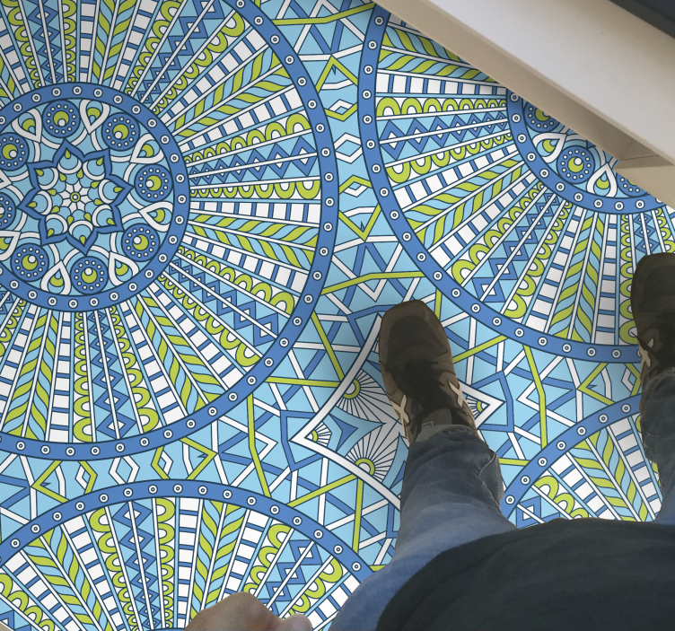 Elegantni geometrijski vzorci Vinilna preproga mandala - TenStickers