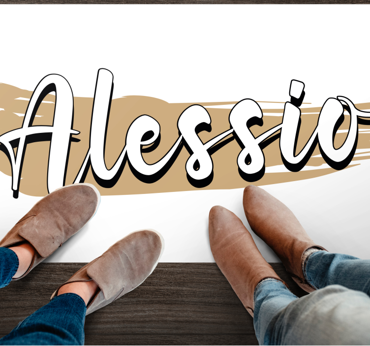 Eleganten abstrakten dizajn Vinilna preproga z imeni - TenStickers