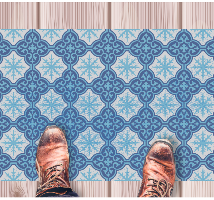 Emblem snežinke Vinilna talna obloga v imitaciji ploščic - TenStickers