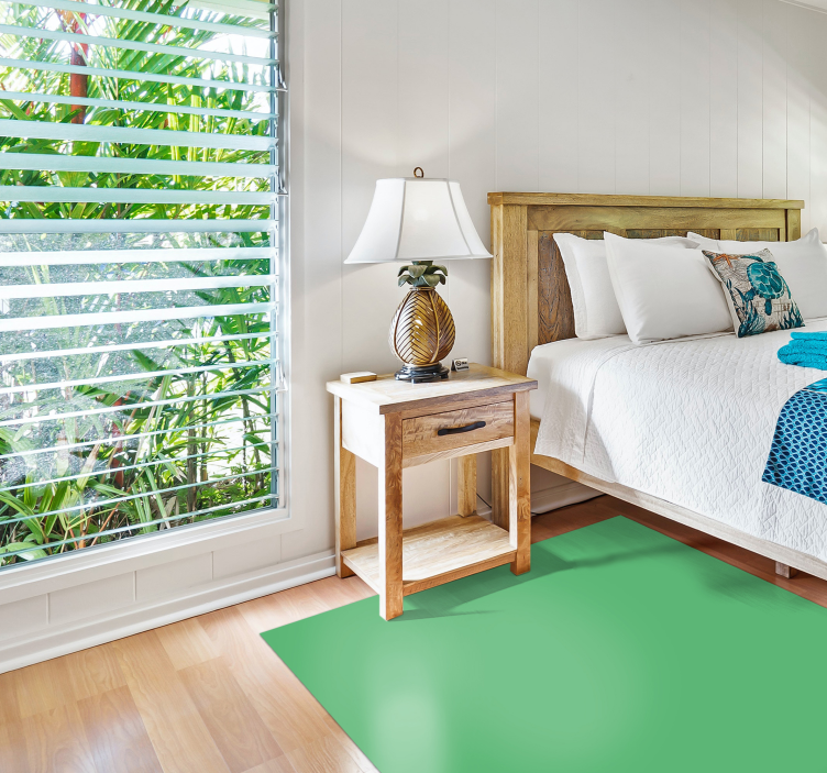 Enobarvna oblika Zelen vinilni preproga - TenStickers