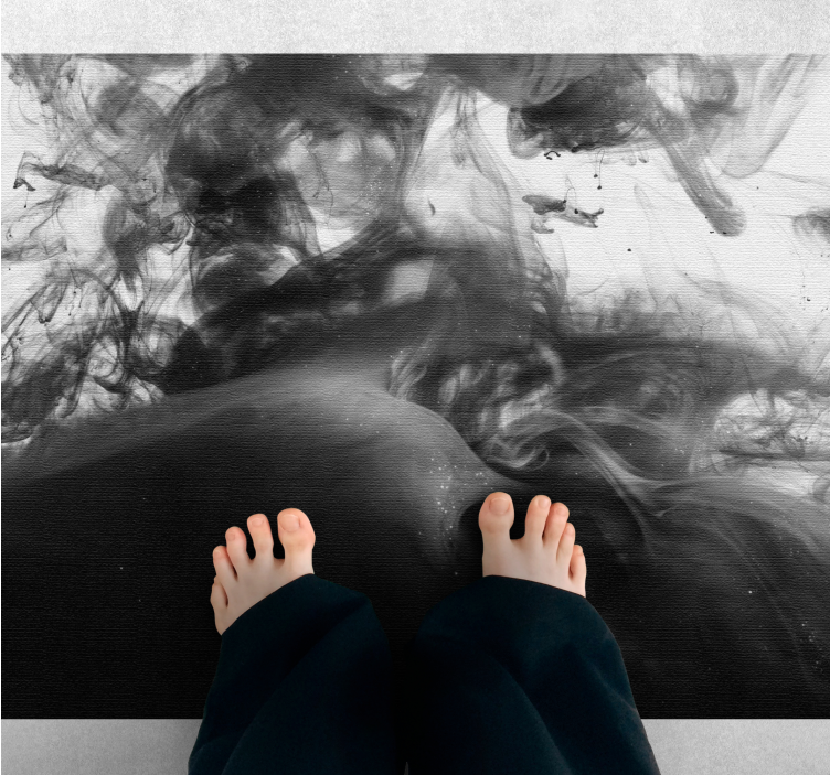 Enobarvni abstraktni vrtinci Marmorna vinilna preproga - TenStickers