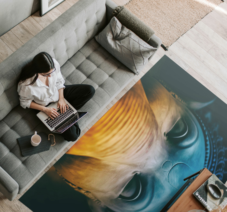 Eterični slonji obrazi Etnične vinilna preproga - TenStickers