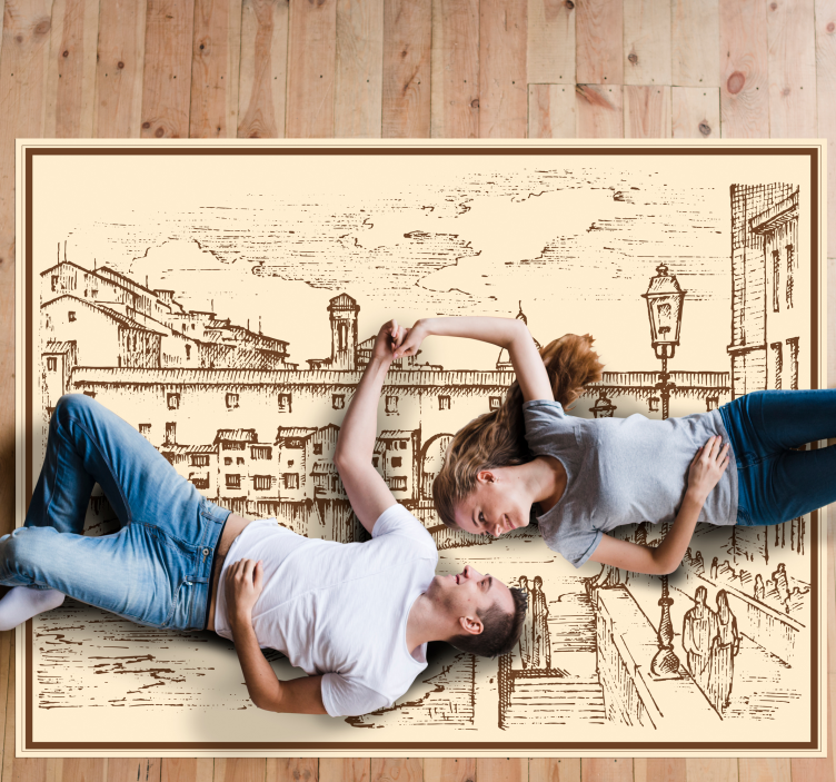 Florence v preprogi dnevne sobe v italiji - TenStickers