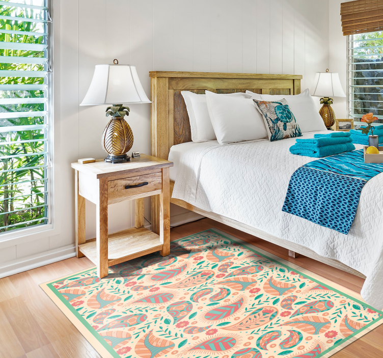 Fuzija paisley vzorcev Vinilna preproga mandala - TenStickers