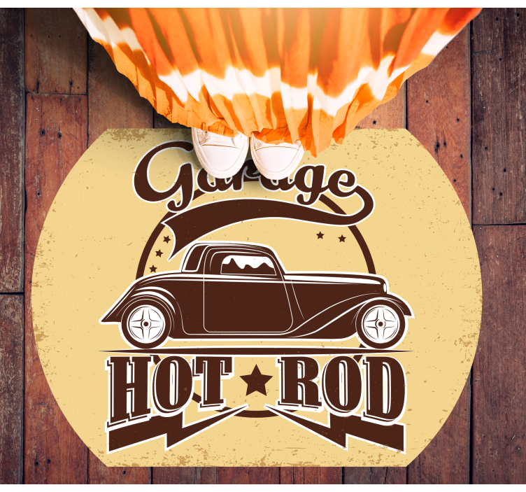 Garažni hot rod Vintage vinilna preproga - TenStickers