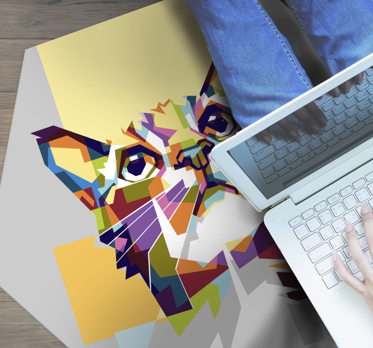Geometrijska mačka Vinilne preproge z geometrijskimi vzorci - TenStickers