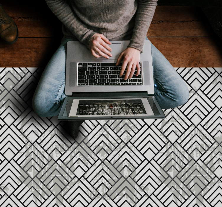 Geometrijski ševron Vinilne preproge z geometrijskimi vzorci - TenStickers