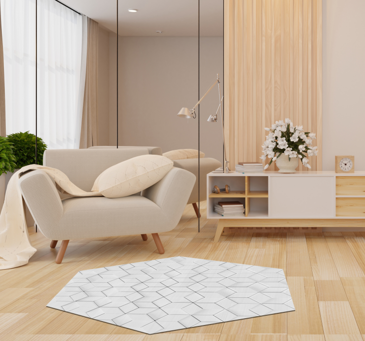 Geometrijski učinek reliefnega vinilnega odeje - TenStickers