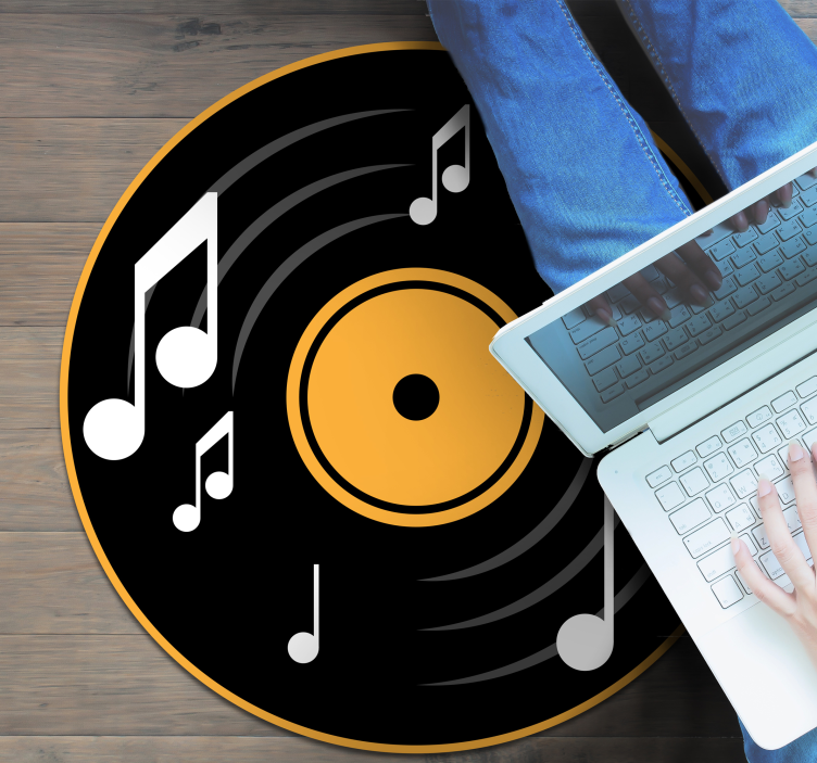 Glasbene note najstniška preproga iz vinila - TenStickers