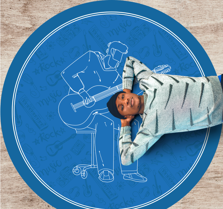 Glasbene vibracije Vinilne talne obloge z teksturo - TenStickers