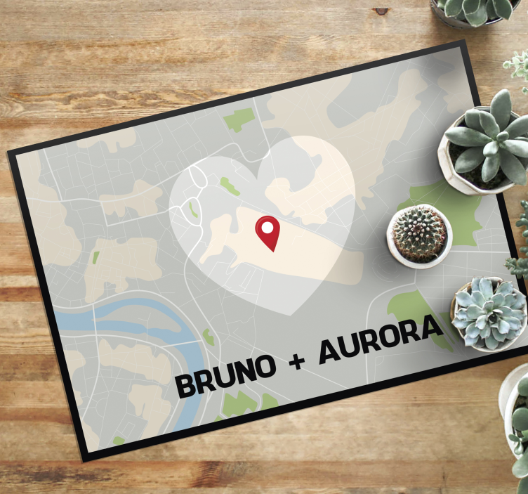 Google maps ubication personalizirana mat - TenStickers