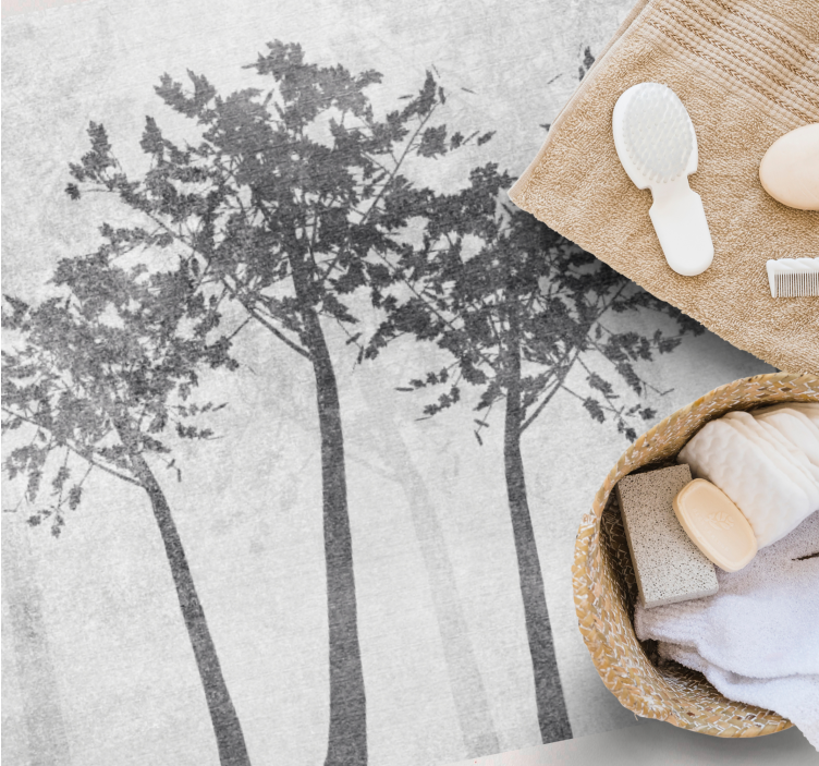 Gozdna silhueta Naravne vinilnea preproga - TenStickers