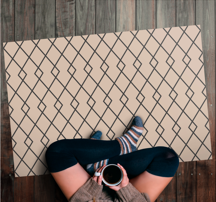 Graceful diamond motif vinilne preproge z vzorci - TenStickers