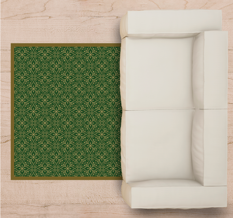 Graciozen botanični motiv cvetlična vinilna preproga - TenStickers