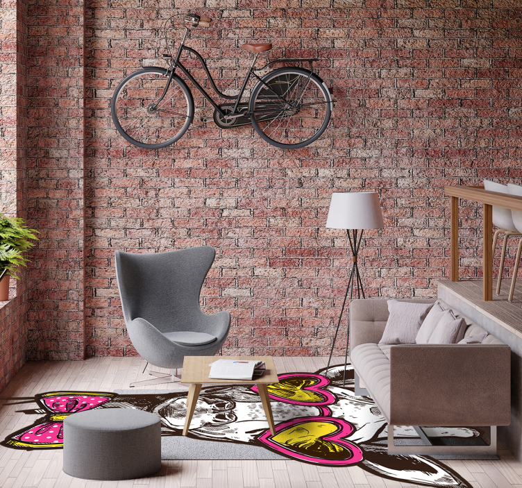 Izvirna vinilna preproga hipster žirafe - TenStickers