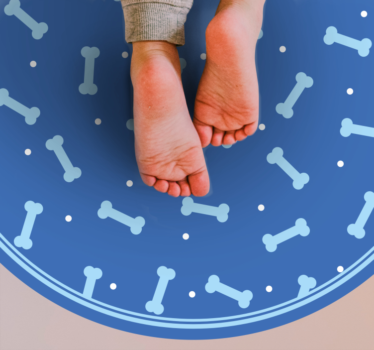 Igra vzorcev kosti Okrogla vinilna preproga - TenStickers