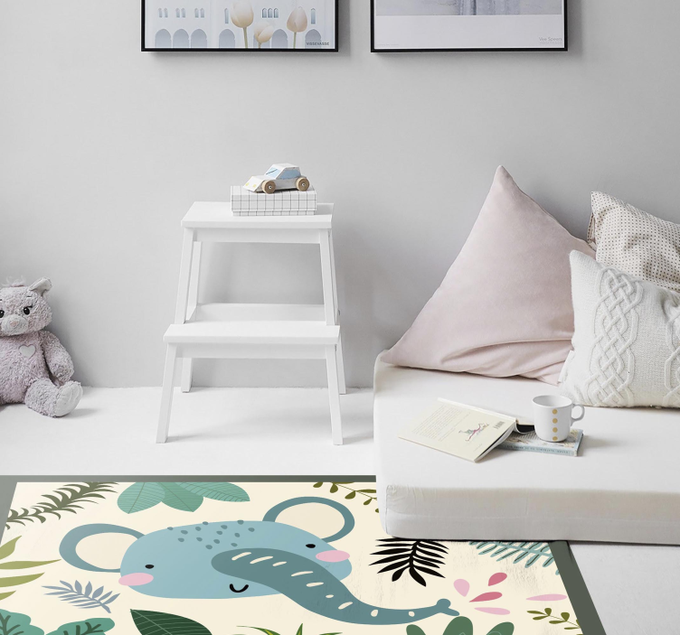 Ilustracija slona Vinilna preproga za dojenčke - TenStickers