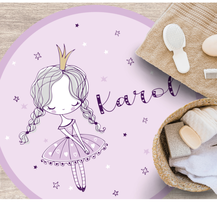 Ilustracija baletne vile Vinilna preproga z imeni - TenStickers