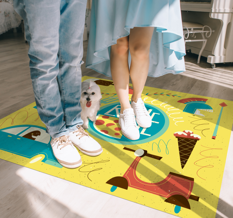 Ilustracija na temo rima abecedni vinilni preproga - TenStickers