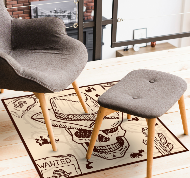 Ilustracija na temo westerna Vinilna preproga za najstnike - TenStickers