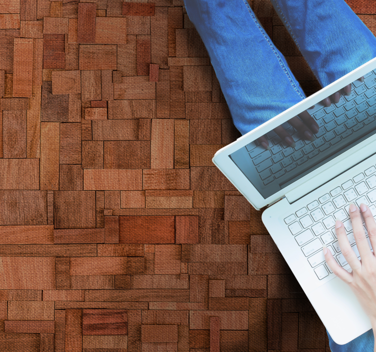 Imitacija lesenih opek vinilna preproga z lesenim učinkom - TenStickers