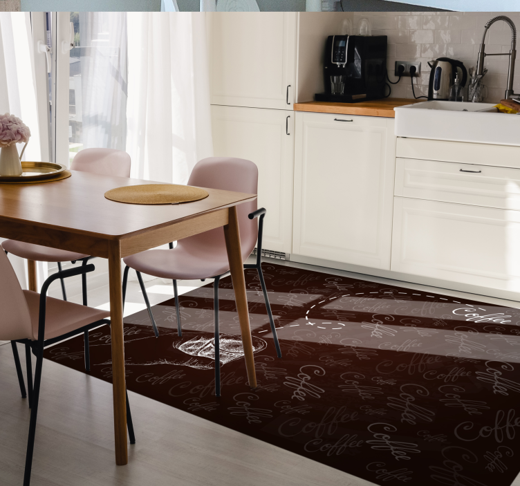 Kaligrafski motiv pijače vinilne preproge z napisom - TenStickers