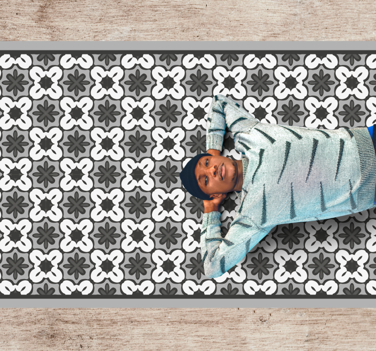 Klasičen cvetlični vzorec Vinilna mozaik preproga - TenStickers