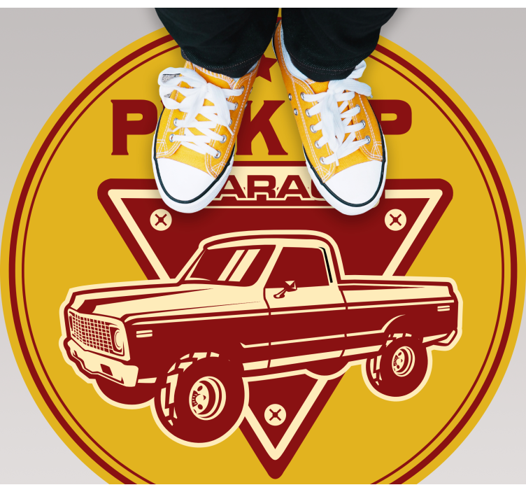 Klasična garaža za pickupe Vintage vinilna preproga - TenStickers