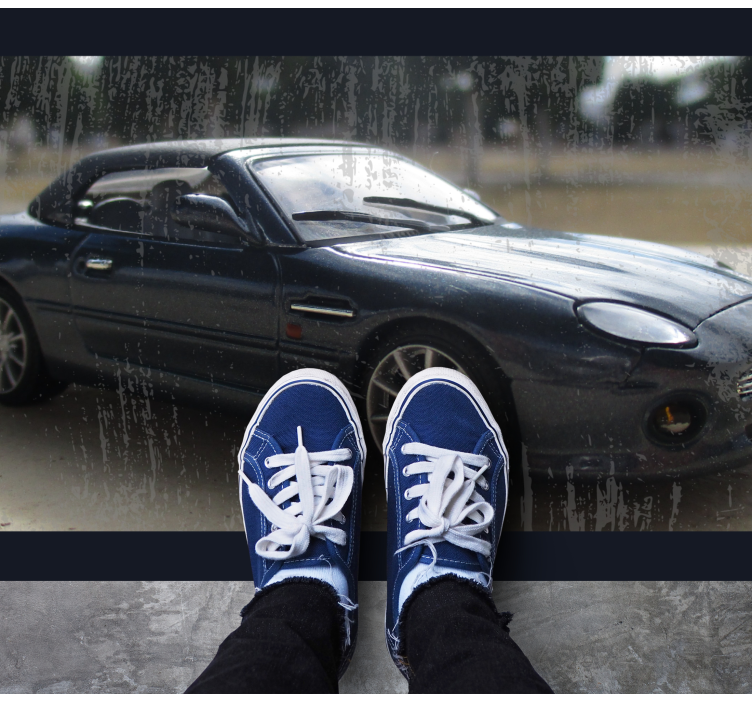 Klasični športni avtomobil Vinilne preproge z vzorcem cest - TenStickers