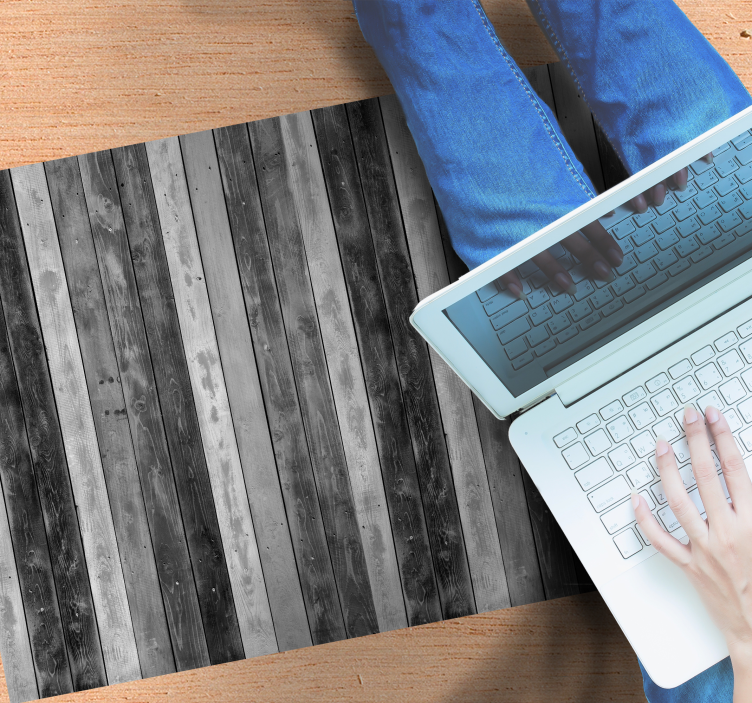 Kmečke sive lesene deske vinil preproga z lesenim učinkom - TenStickers