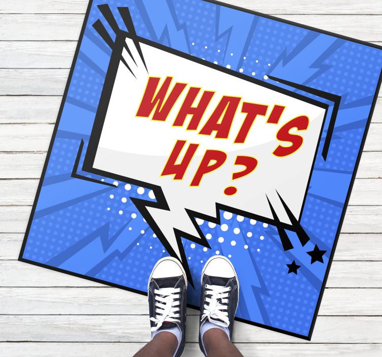 Komični mehurčki pozdrav vinilne preproge z napisom - TenStickers