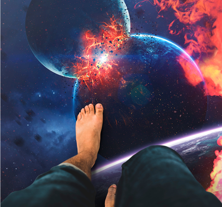 Cosmic galaxy adventure vinilna preproga z zvezdami - TenStickers