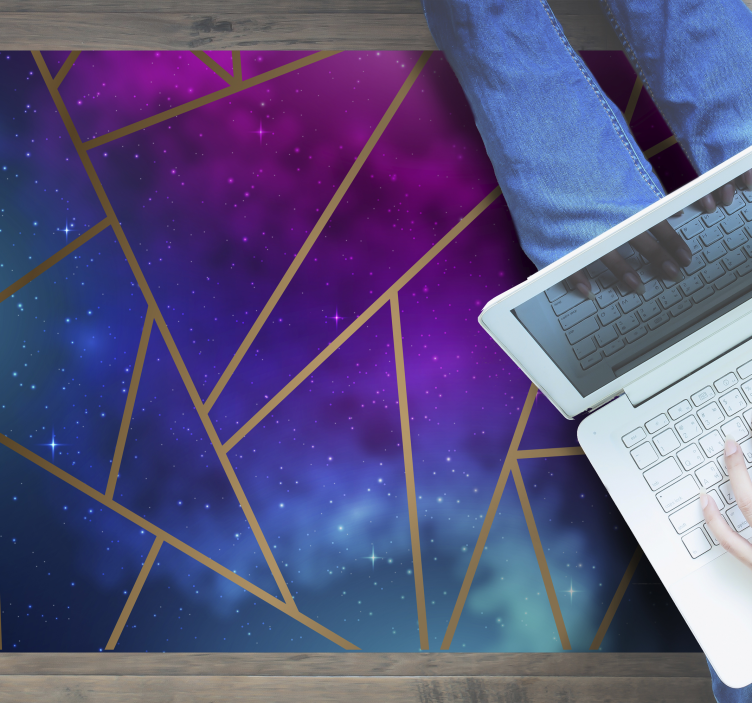 Cosmic blue and purple pattern vinilne preproge - TenStickers