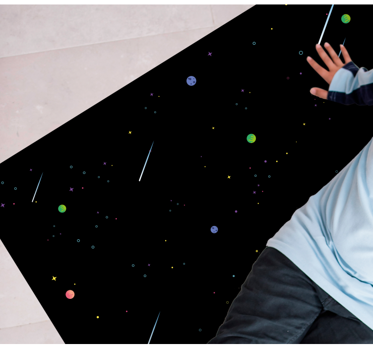 Kozmično zvezdnato nebo vinilna preproga s zvezdami - TenStickers