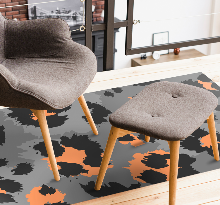 Krepki vzorec geparda vinilni tepih s potiskom živali - TenStickers