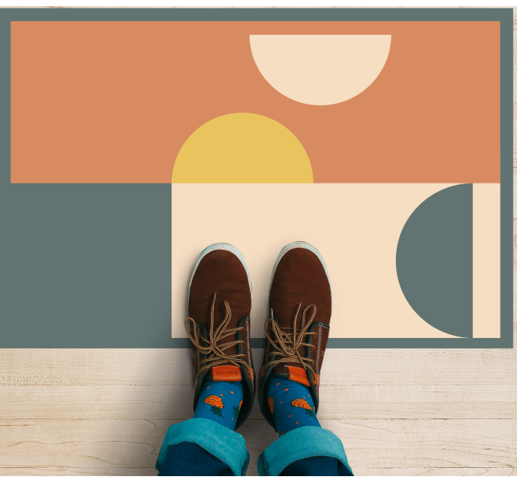 Krogi in pravokotniki sodobne vinilne preproge - TenStickers