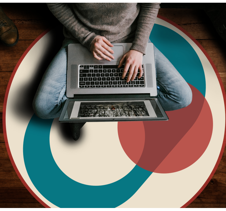 Krogi v harmoniji sodobne vinilne preproge - TenStickers