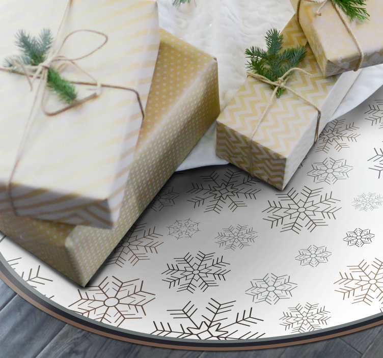 Snežinke krogi vinil dnevna soba preproga - TenStickers