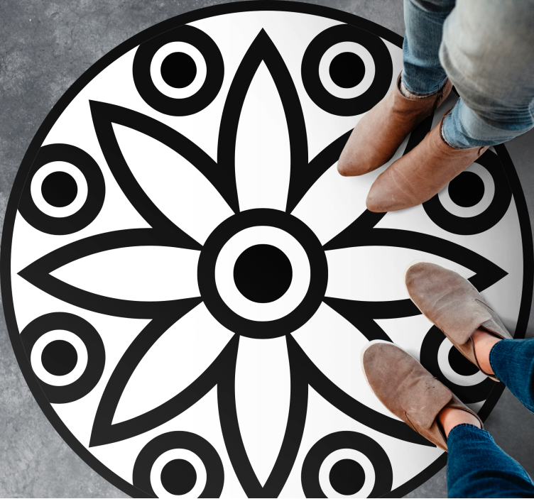 Krožna mandala Vinilne preproge z geometrijskimi vzorci - TenStickers