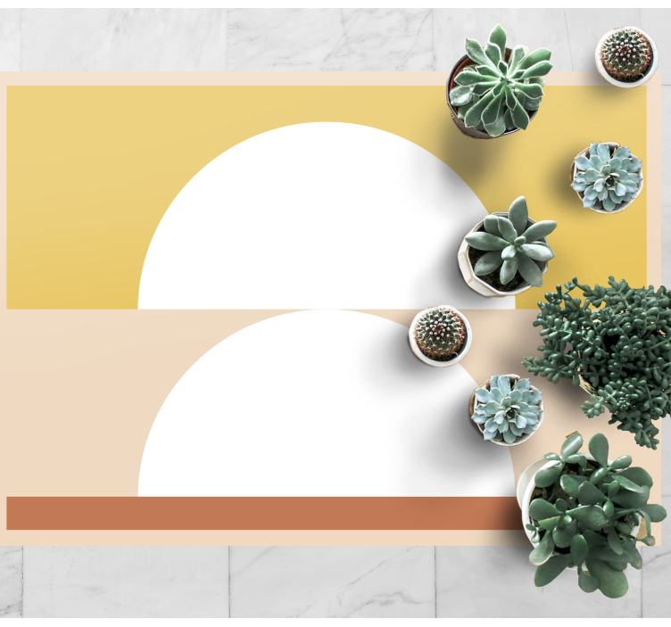 Krožni minimalizem minimalistična vinilna preproga - TenStickers