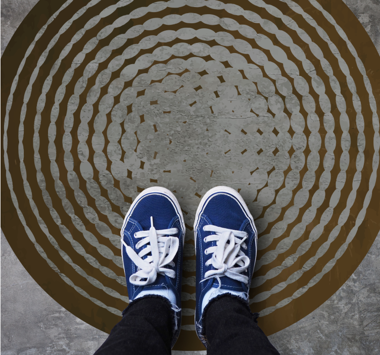 Krožni vzorec debla Vinilna preproga z lesnim učinkom - TenStickers