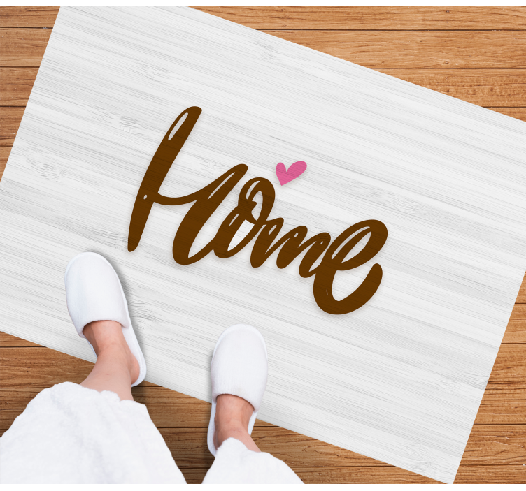 Lesena hiša z enim slišanim Vinilna preproga za vhod - TenStickers