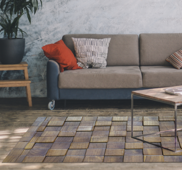 Lesena plošča 3d tekstura lesni učinek vinil preproga - TenStickers