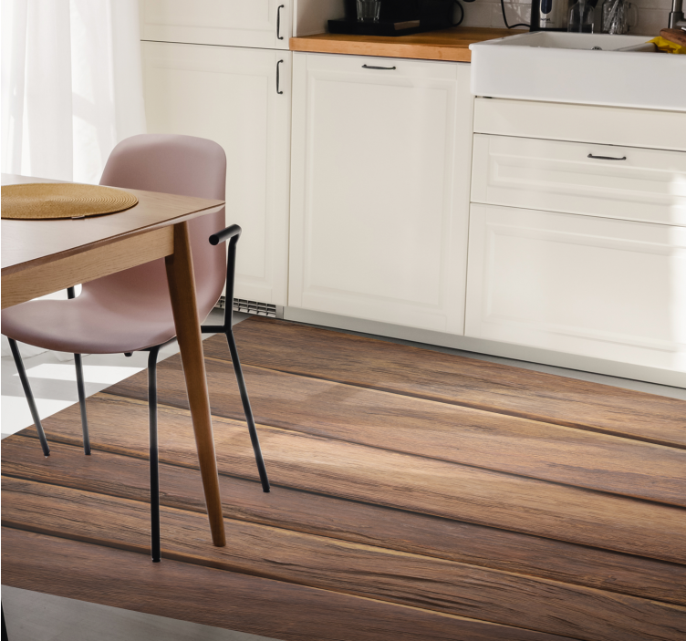 Lesena vodoravna deska preproga za dnevno sobo - TenStickers